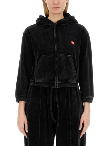 VELOUR SWEATSHIRT - ALEXANDER WANG - BALAAN 1