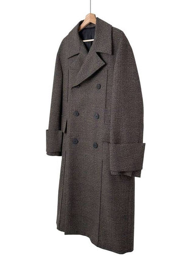 46 WYM Men s Cuffed Main Check Turn up Double Coat - WOOYOUNGMI - BALAAN 1