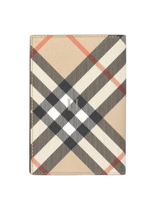 Check Passport Wallet Beige - BURBERRY - BALAAN 2