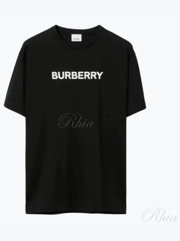 Logo Print Cotton Short Sleeve T-Shirt Black - BURBERRY - BALAAN 2