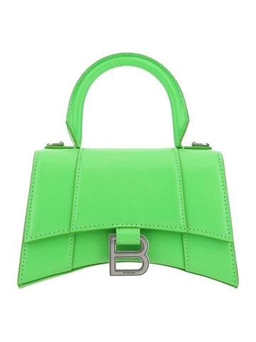 Hourglass Top Nano Tote Bag Green - BALENCIAGA - BALAAN 1