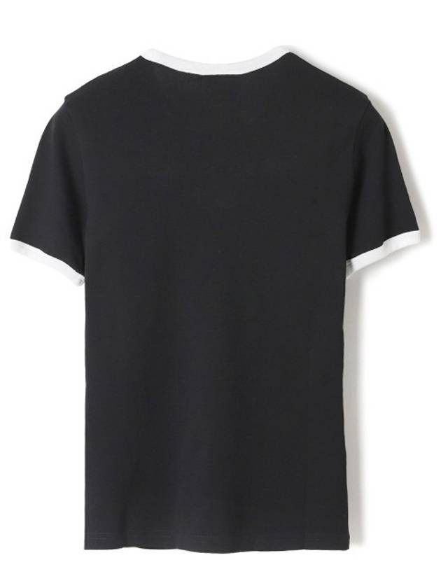 Bumpy Contrast Re-Edition Short Sleeve T-Shirt Black - COURREGES - BALAAN 3