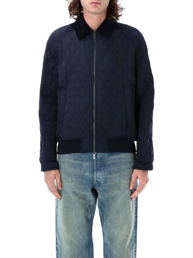 Corduroy Collar Quilted Nylon Jacket Navy - BURBERRY - BALAAN 2