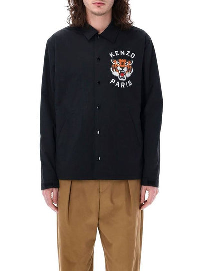 Lucky Tiger Quilted Coach Jacket Black - KENZO - BALAAN 2