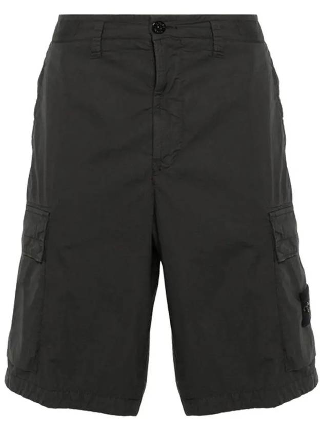 Light Stretch Cotton Bermuda Shorts Dark Grey - STONE ISLAND - BALAAN 3