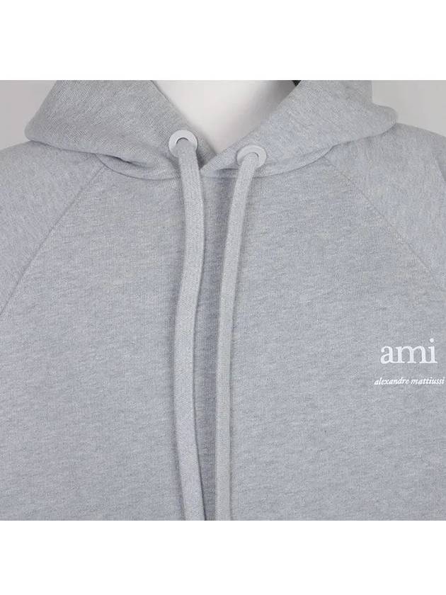 Alexandre Mattiussi Logo Print Hoodie Grey - AMI - BALAAN 3