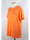 Embroidered Logo Short Sleeve T Shirt Orange XL - BURBERRY - BALAAN 3