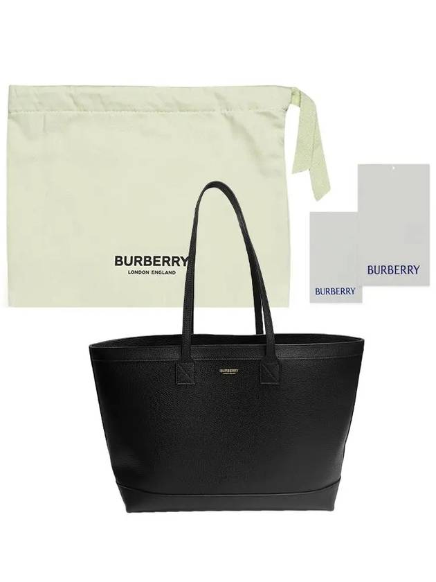 London Medium Leather Tote Bag Green - BURBERRY - BALAAN 10