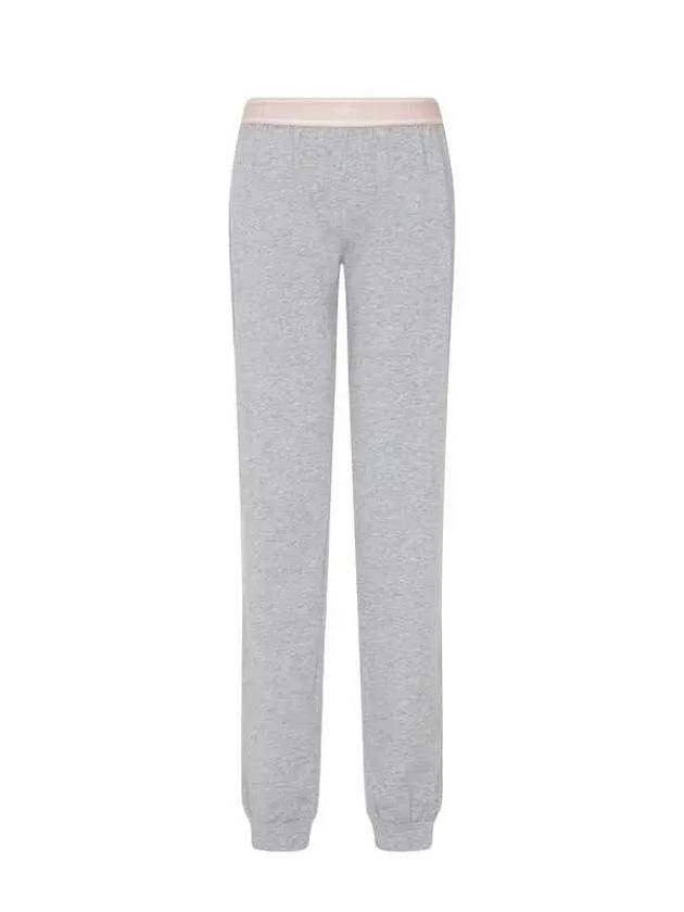 UNDERWEAR Women's Logo Banding Cotton Pajamas Jogger Pants Melange Gray 271179 - EMPORIO ARMANI - BALAAN 1