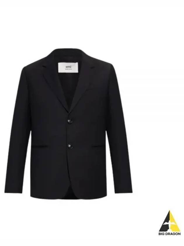 Two Button Blazer Jacket Black - AMI - BALAAN 2