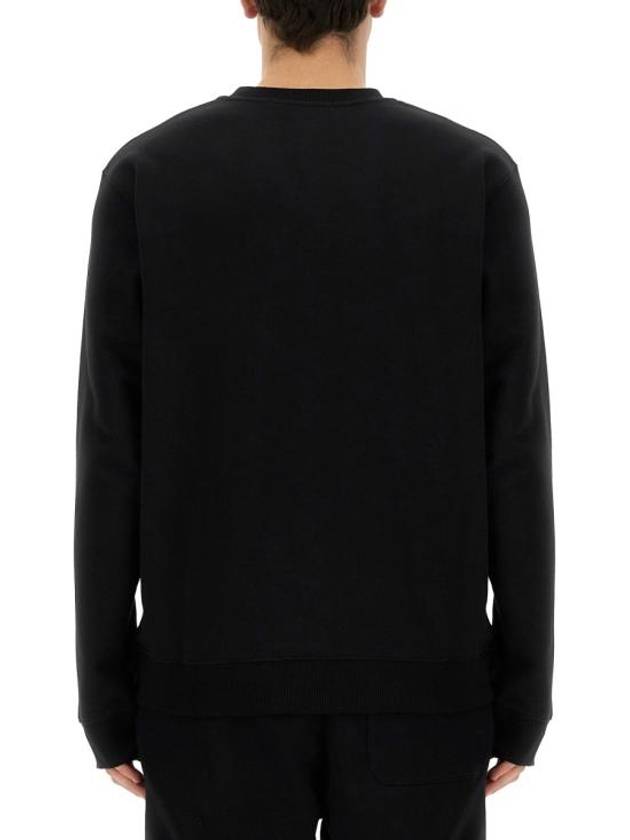 Brushed Micro Logo Cotton Sweatshirt Black - MSGM - BALAAN 4