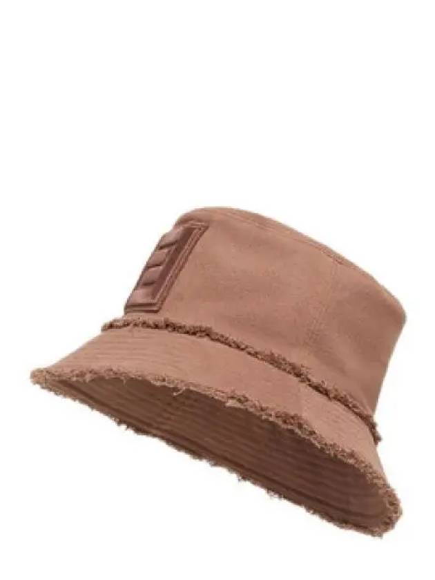 Logo Patch Bucket Hat Brown - FENDI - BALAAN 2