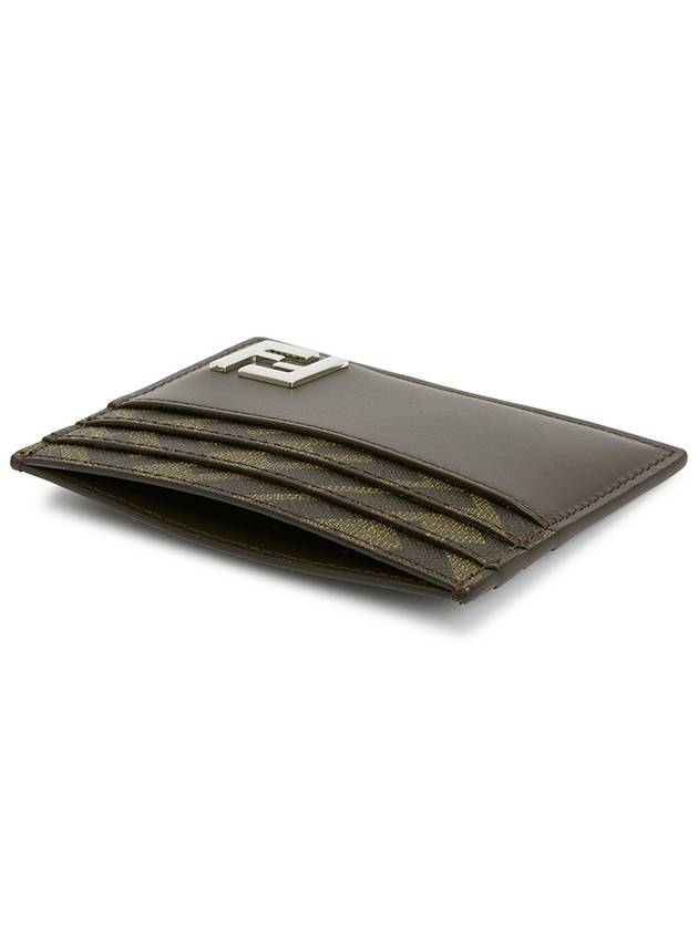 FF Square Leather Card Wallet Brown - FENDI - BALAAN 5