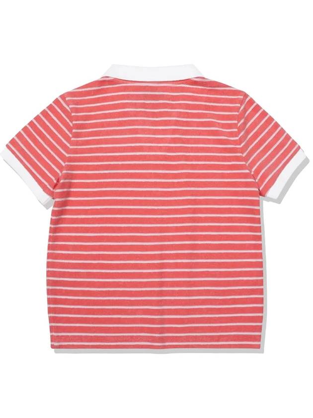 Striped Terry Collar T-Shirt Women RED - 20THHOLE - BALAAN 3