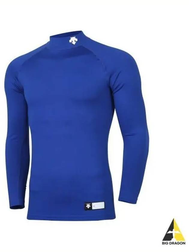 BASEBALL SM121ZCO11 Half Neck Brushed Long Sleeve Undershirt Blue - DESCENTE - BALAAN 1