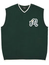 Logo point wool vest GREEN MAN - MALBON GOLF - BALAAN 1