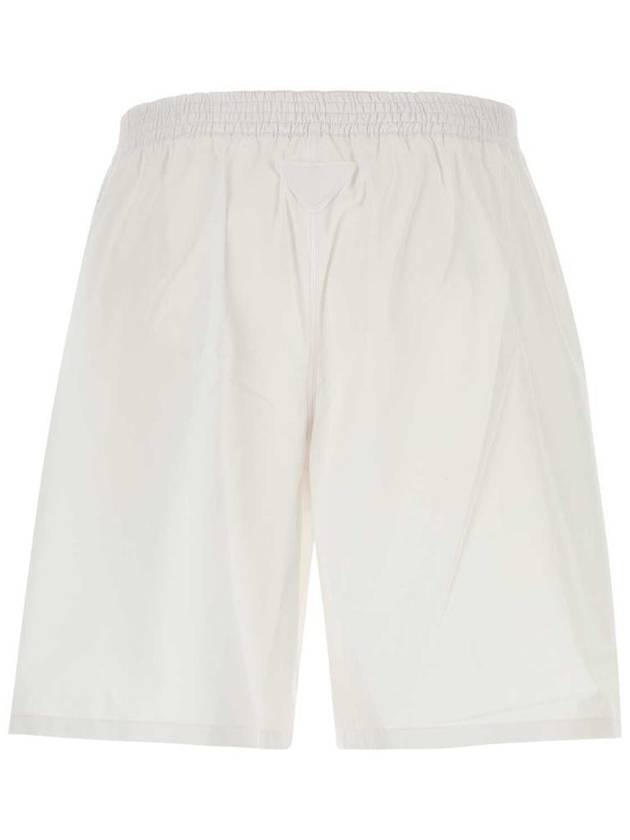 Elasticated Waistband Cotton Shorts Pink - PRADA - BALAAN 3