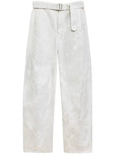 Twisted Belted Straight Pants White - LEMAIRE - BALAAN 2