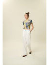 24 Women's Chloe Recycled Wide Pants White - VIBEREEN - BALAAN 4