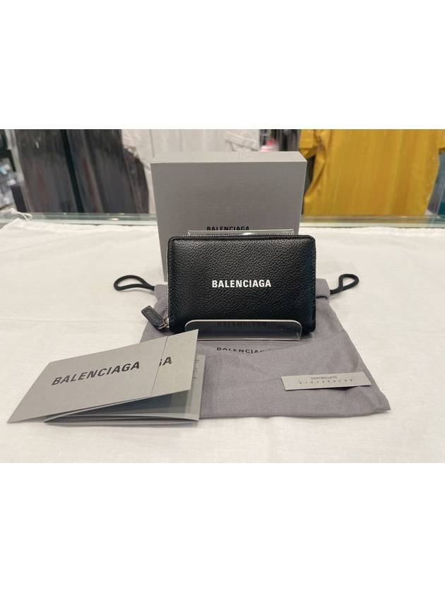 Everyday Zipper Card Wallet Black - BALENCIAGA - BALAAN.