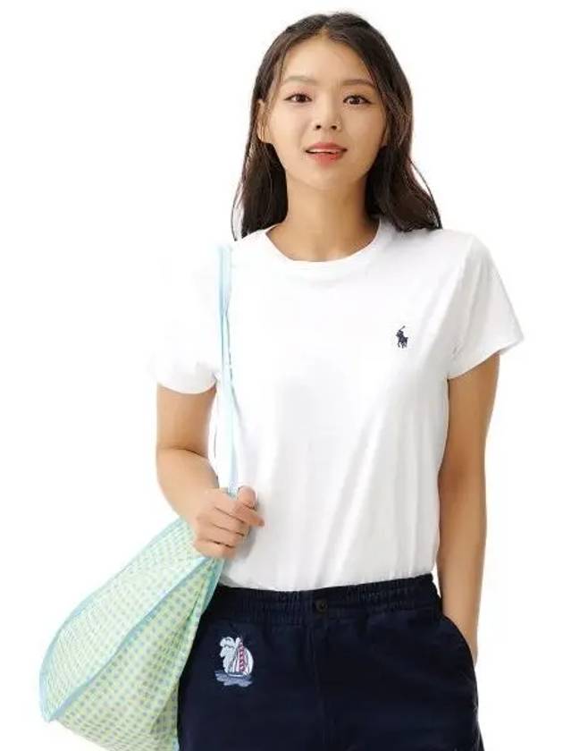 W Cotton Crew Neck Tee White - POLO RALPH LAUREN - BALAAN 1