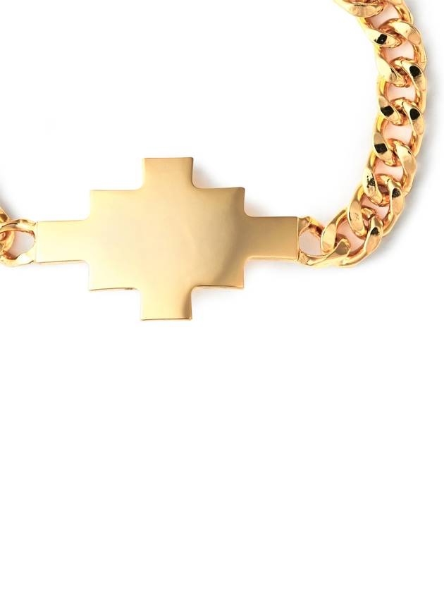 Logo Cross Chain Link Bracelet Gold - MARCELO BURLON - BALAAN 3