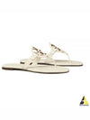 Miller Soft Leather Flip Flops White - TORY BURCH - BALAAN 2