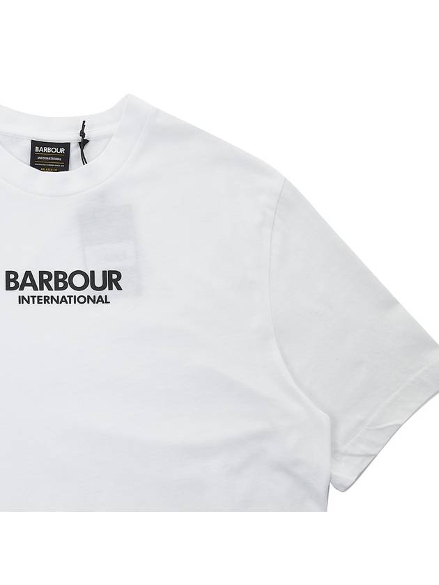 Formula Logo Print Short Sleeve T-Shirt White - BARBOUR - BALAAN 5