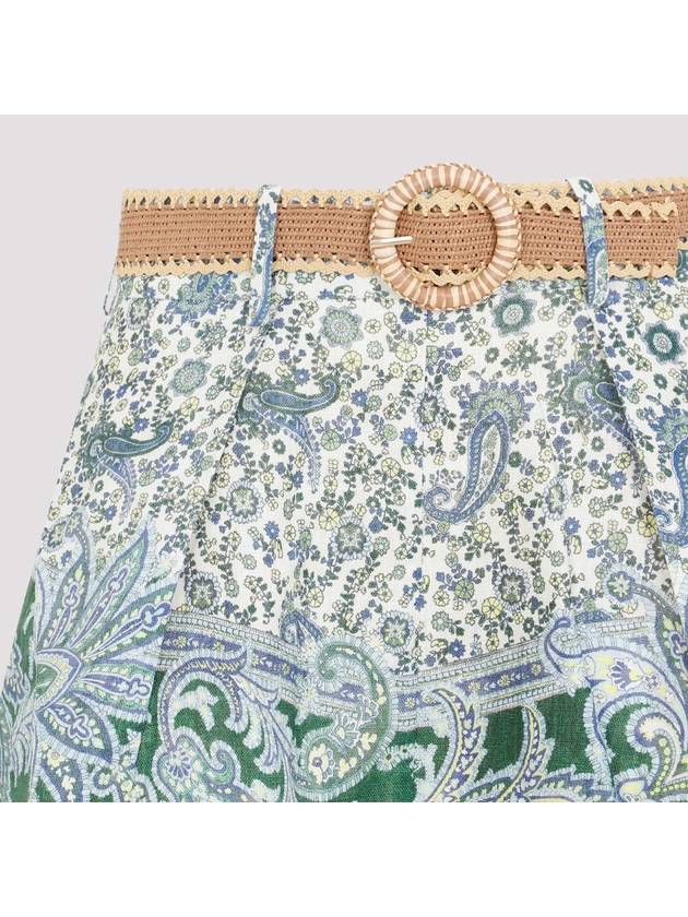 24FW short pants 7453ASS242 GRPA GREEN PAISLEY - ZIMMERMANN - BALAAN 5