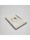 Gold CC Logo Leather Card Wallet White - CHANEL - BALAAN 10