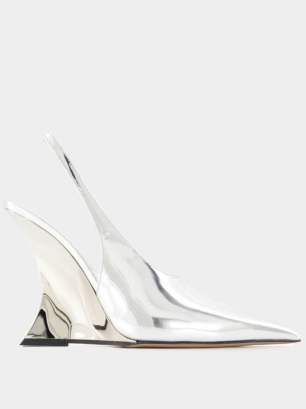 Nina Slingback Pumps - Paris Texas - Leather - Silver - PARIS TEXAS - BALAAN 1