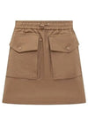 Drawstring Short A-line Skirt Beige - MONCLER - BALAAN 2