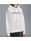 Embroidered Logo Hoodie White - MONCLER - BALAAN 4