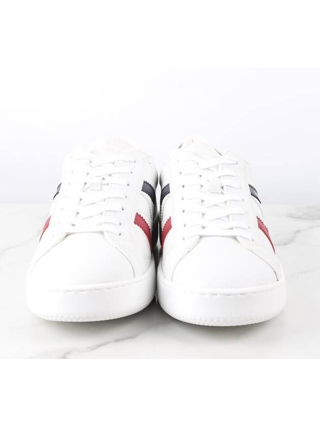 Three Stripes Logo Sneakers White 44 290 - MONCLER - BALAAN 3