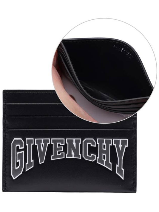 Logo Leather Card Wallet Black - GIVENCHY - BALAAN 2