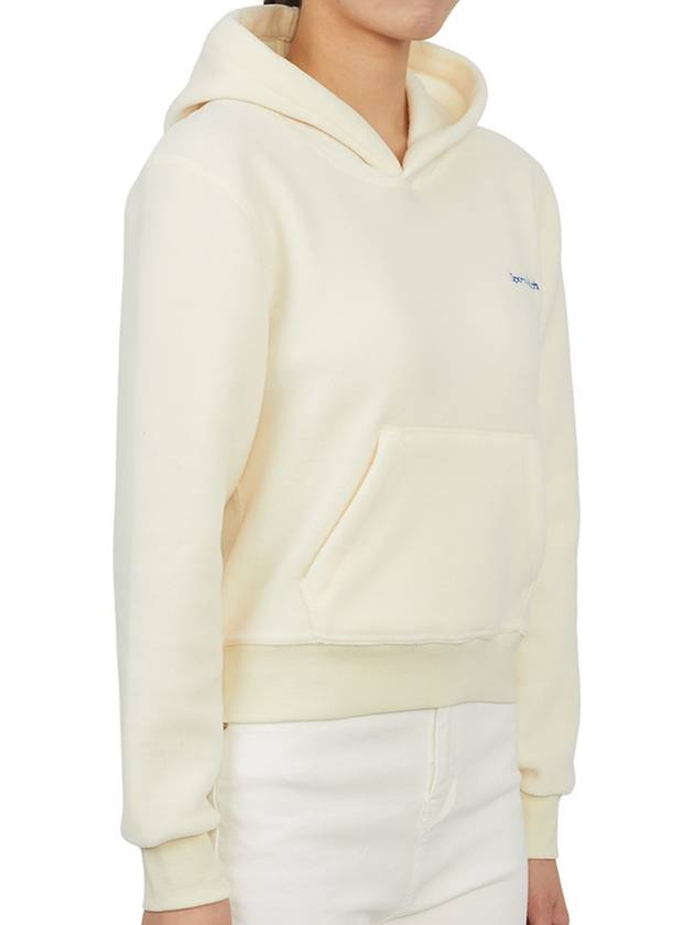 Serif Embroidered Logo Hoodie Cream - SPORTY & RICH - BALAAN 4