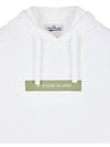 Micro Graphics Four Print Cotton Fleece Hoodie White - STONE ISLAND - BALAAN 3