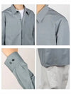 Men's Classic Button Pocket Cotton Long Sleeve Shirt Grey - JIL SANDER - BALAAN 4