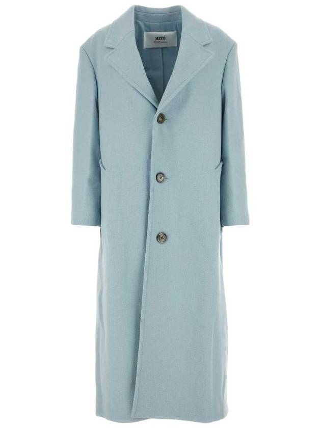 Wool Single Coat Light Blue - AMI - BALAAN 2