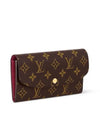 Emilie Monogram Long Wallet Fuchsia - LOUIS VUITTON - BALAAN 3