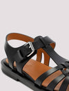 Leather Fisherman Sandals Black - MARNI - BALAAN 5