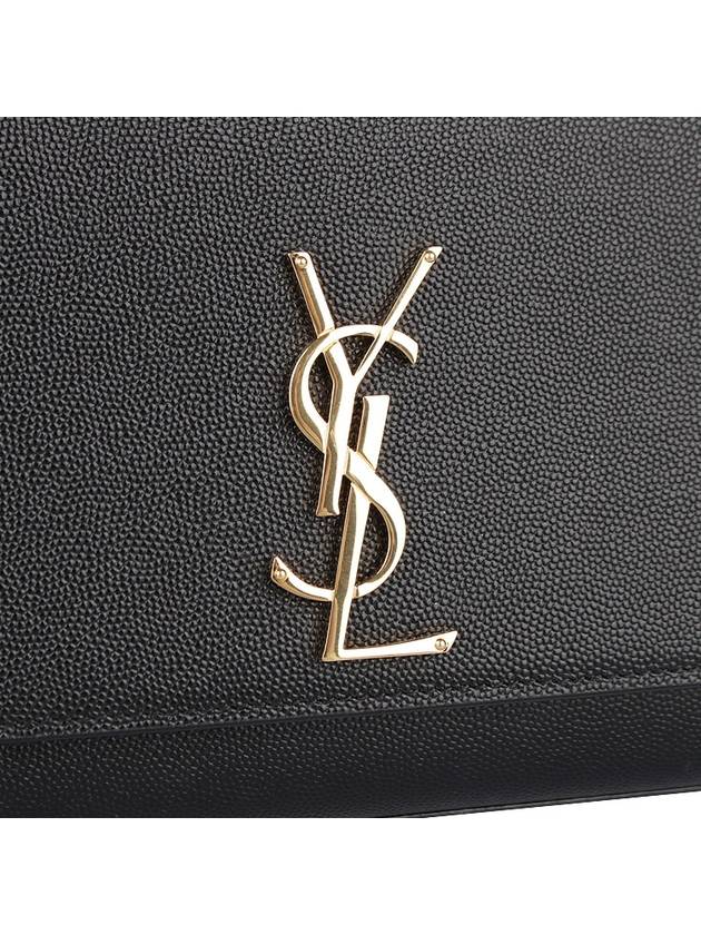 Monogram Kate Chain Gold Hardware Medium Cross Bag Black - SAINT LAURENT - BALAAN 8