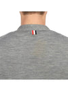 Men's Jersey Stitch V-Neck Cardigan Light Grey - THOM BROWNE - BALAAN 10