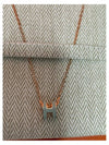 Mini Pop H Pendant Necklace Rose Gold - HERMES - BALAAN 3