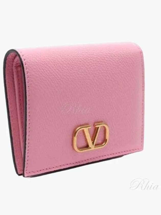 V logo 4W2P0R39 SNP ZQQ compact half wallet - VALENTINO - BALAAN 2