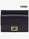 FF Baguette Flap Card Wallet Black - FENDI - BALAAN 3