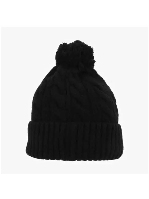 K4460SM BLACK cable knit pom beanie - KANGOL - BALAAN 5