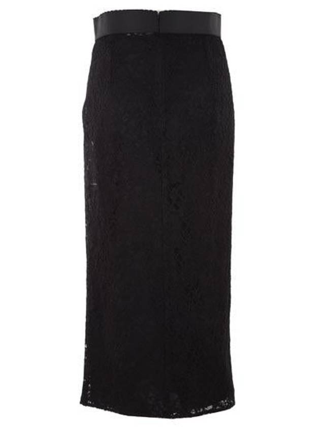 Women's Lace Midi Pencil Skirt Black - DOLCE&GABBANA - BALAAN 3