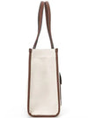 Freya Small Canvas Leather Tote Bag Natural Tan - BURBERRY - BALAAN 3