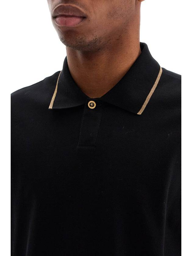 cotton piquÃ polo shirt - VERSACE - BALAAN 4